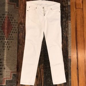 7 For All Man Kind White Skinny Jean
